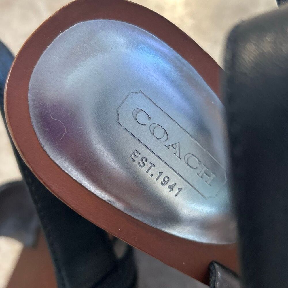 COACH Wedge Black Sandals - Picture 9 of 11